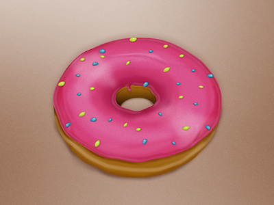 Donut cool donut dribbble illustration pink