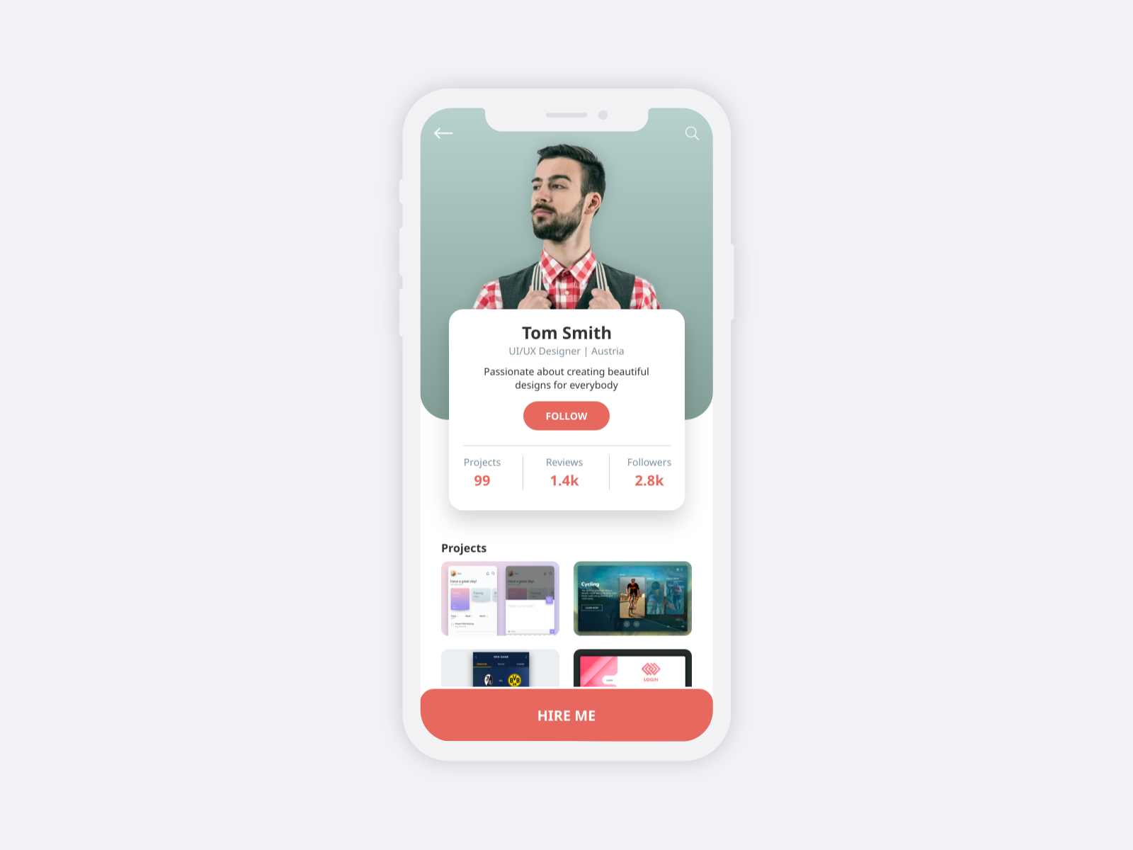 Profile UI Design by Barbara on Dribbble