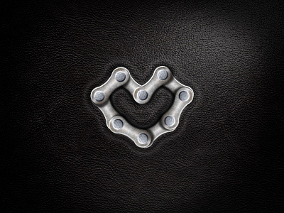 Love Your Bike chain cycling icon texture