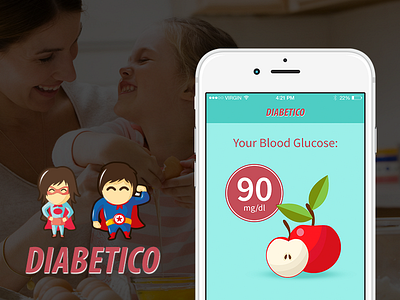 Diabetico App app graph ios kids modern sleek