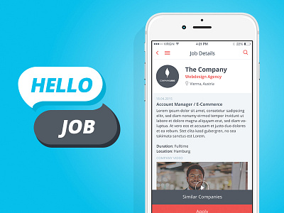 Hello Job app clean ios job list view modern video