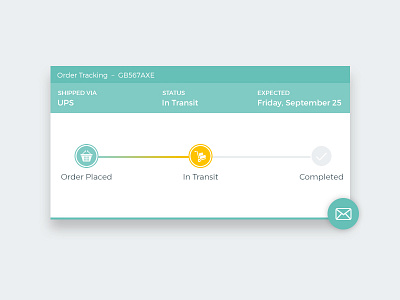 Order Tracking Widget clean design flat freebie material progress psd status ui widget