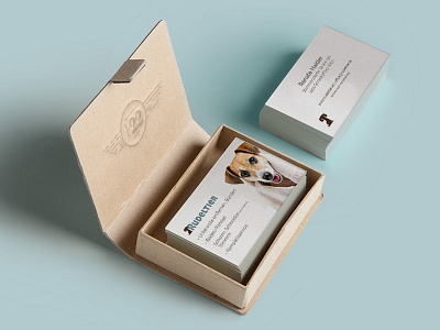 Business Cards business cards dog mockup print