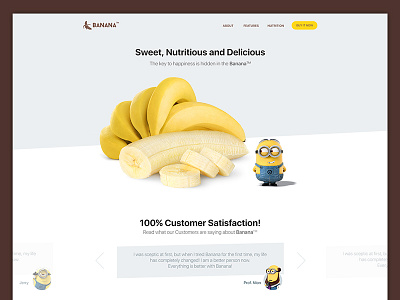 Landingpage - Day 3 003 banana dailyui design flat landingpage quote ui