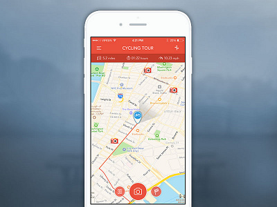 Cycling Tours App app cycling flat minimalistic modern speed tour ui
