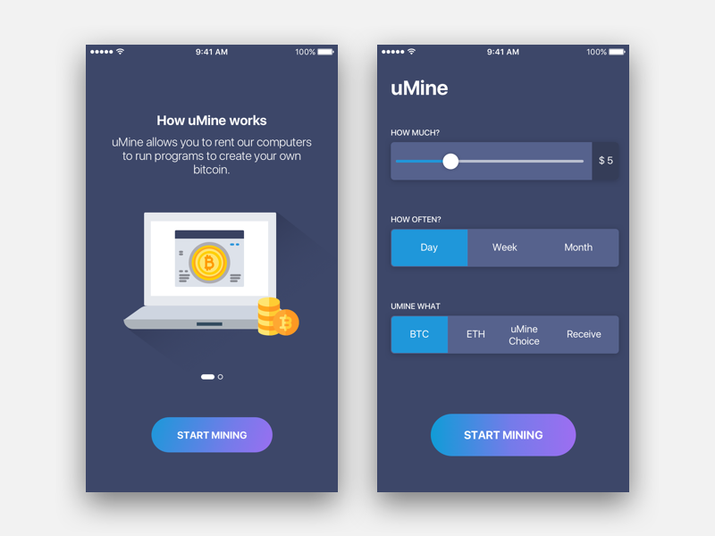 Bitcoin Mining App Ui By Barbara On Dribbble - 