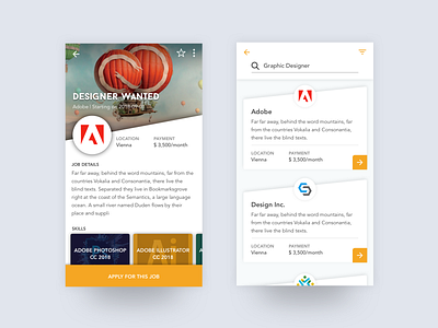 Job App UI Design