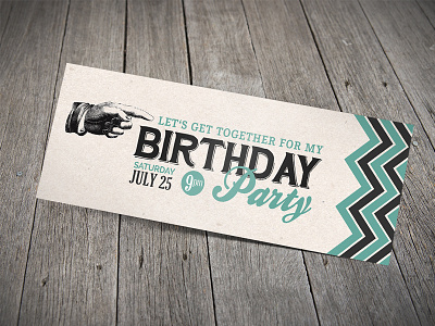 Birthday Invitation birthday invitation retro typography vintage