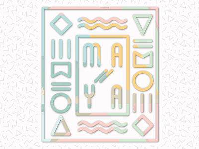 past and pending 80s aztec back to the future colors design geometric pastel pattern retro vector