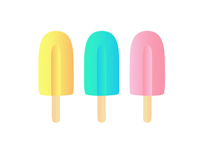 Popsicles color cream design gradient ice illustration popsicle summer
