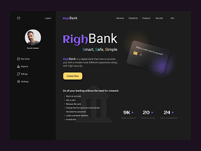 Righbank-Banking Landing page Design