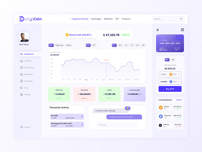 Crypto Currency Dashboard Design