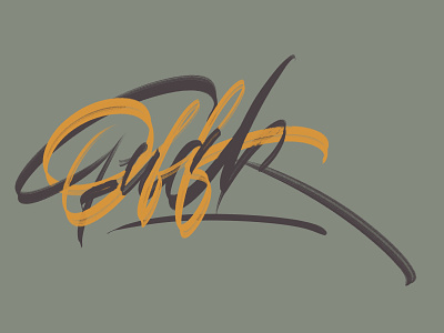 fuckoff brush calligraphy letters procreate