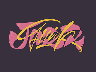 Lettering-Jazz&funk calligraphy experiment funk jazz lettering letters procreateapp