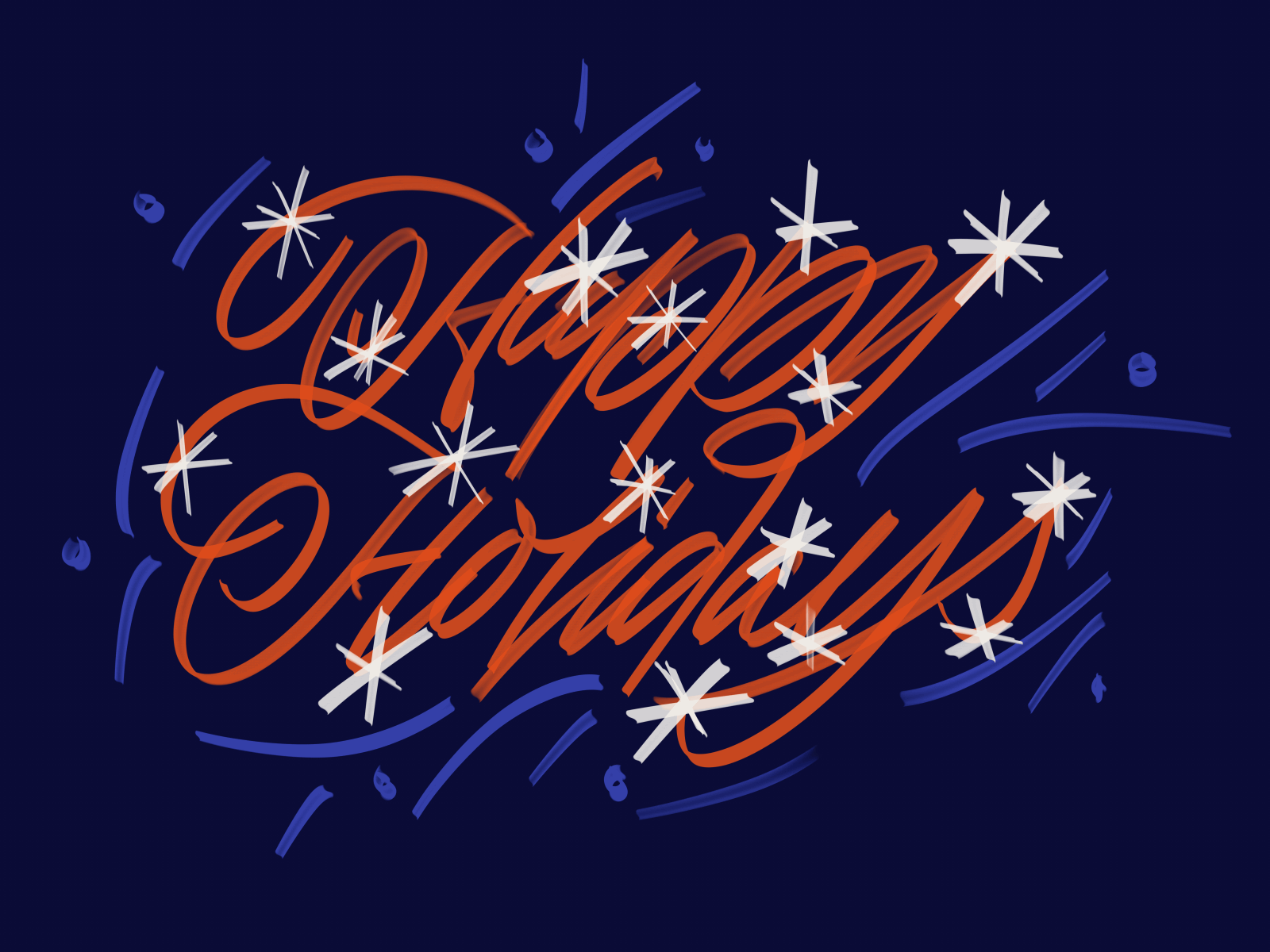 happy holidays brush calligraphy christmas design happy holidays lettering letters procreate wishes