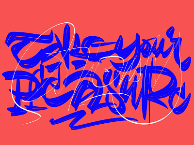 Take your pleasure seriously brush calligraphy design lettering letters procreate