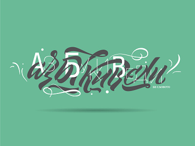 Аз Буки Веди alphabet calligraphy cyrillic vector азбукиведи