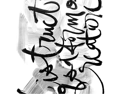 disctruction is a form of creation brush calligraphy crop kalligraphie letters