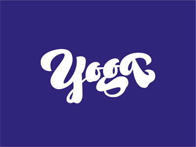yoga calligraphy design lettering letters vector yoga