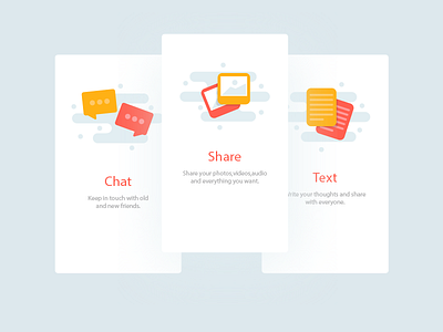 Social app Onboarding design icon illustration onboarding ui ux