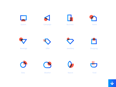 Sans icon set branding iconography icons illustration onboarding typography ui web