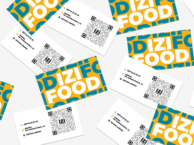 Business card design, food delivery