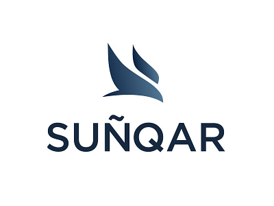 SUNQAR logo, bird logo design