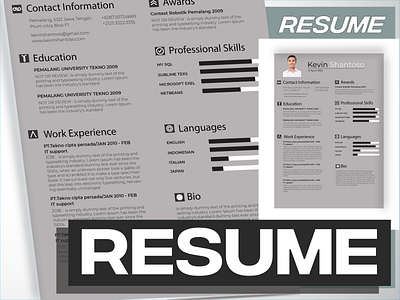 RESUME CV | DESIGN RESUME | SIMPLE MODERN hiring