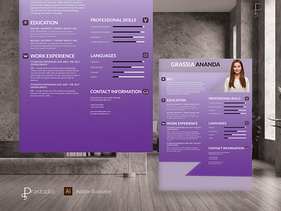 DESIGN RESUME CV | RESUME MODERN STYLE | CV GIRLS