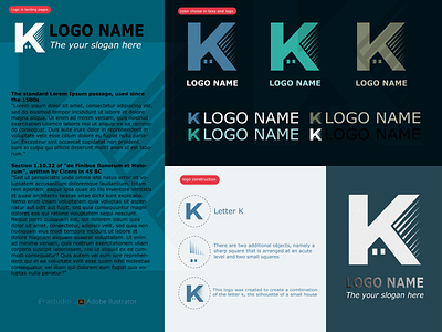 letter K | logo simple little house | logo fast house logo