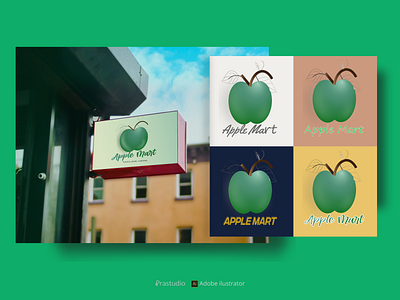 LOGO APPLE MART | FRUIT 3D SIMPLE food, fresh