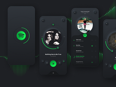 Spotify App Redesign Concept app conceptapp design mobile music musicapp muza muzyka spotify spotifyredesign