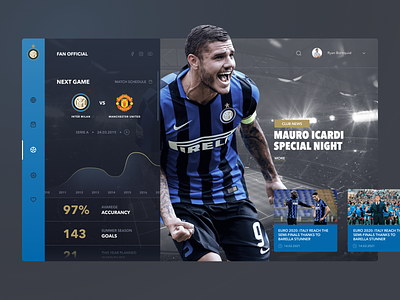 INTER Fan Site Concept football inter intermilan sport ui web webdesign
