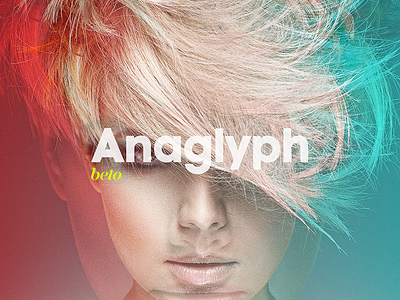 Anaglyph 3D Action 3d anaglyph black blue channel cyan depth effects film illusion portrait red