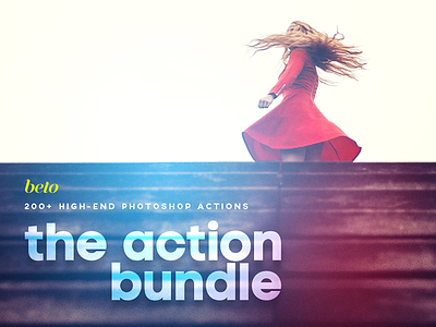 The Action Bundle collection crush elements fade film looks magazine matte photoshop preset vintage