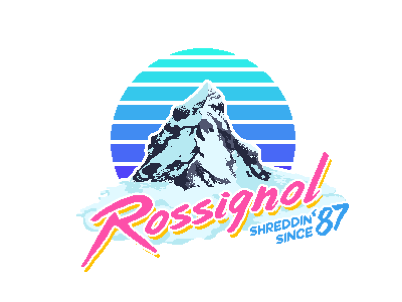 8-Bit Logo Animation 8 bit 80s animation arcade logo mountain retro rossignol video game