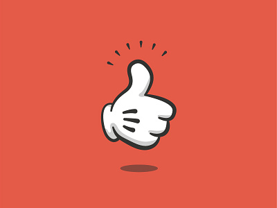 Classic Thumbs Up cartoon classic icon illustration like thumbs up