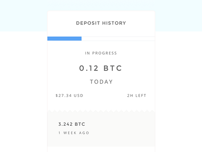 Deposit History