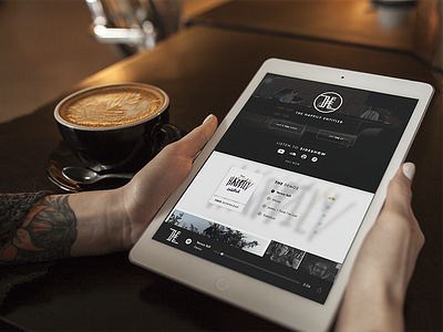 The Happily Entitled band ios ipad mobile mockup music responsive ui web website