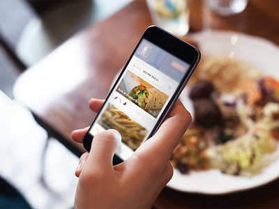 Nom app delivery food ios iphone mobile mockup ui ux