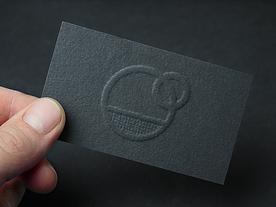 Embossed business card embossed logo