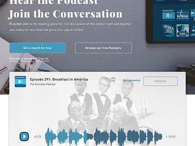 Podcast Player Ideas audio player cards design flat hero podcast media player sound ui ux wavform web