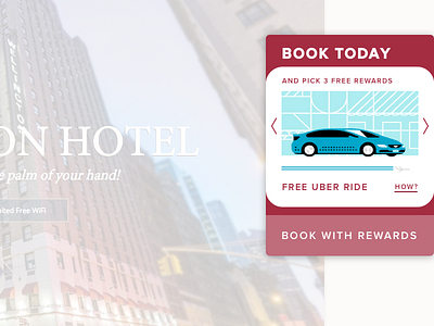 Really Early Ideas booking hotel popover reward sidebar uber ui ux widget