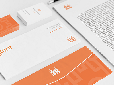 Squire Stationery branding collateral logo mockup print startup stationery
