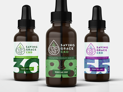 Saving Grace Bottles bottle brand branding cannabis cbd icon label logo packaging typography