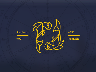 Pisces astrology constellation fish icon illustration logo pisces zodiac