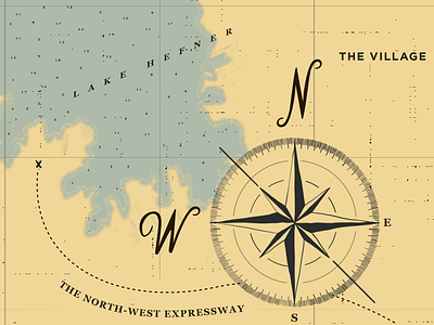 X Marks the Spot cartography compass datavis directional illustration map oklahoma scale typography vector