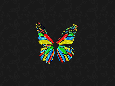 Just Some Butterflies app icon brand butterfly colorful icon illustration nature pattern vector