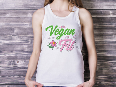 Vegan Fit Tank Top | Beautiful T-shirt Design