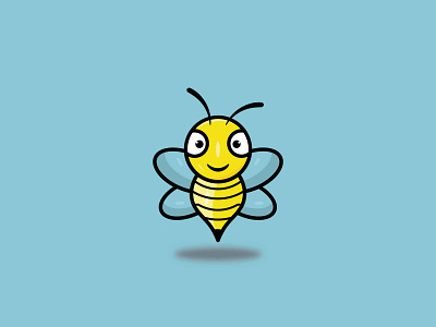 Cute Honey Bee illustration art artist cartoon creative cute illustration designs graphic design graphic designer graphics honey bee illustrate illustration illustrator lineart minimalist minimalistic modern photoshop professional unique